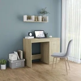 Escritorio madera contrachapada color roble Sonoma 100x50x76 cm de vidaXL, Escritorios - Ref: Foro24-801799, Precio: 81,42 €,...