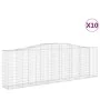 Cestas gaviones 10 uds forma de arco hierro 400x50x120/140 cm de vidaXL, Maceteros y jardineras - Ref: Foro24-3145977, Precio...