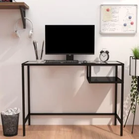 Escritorio para ordenador vidrio negro 100x36x74 cm de vidaXL, Escritorios - Ref: Foro24-331622, Precio: 85,86 €, Descuento: %
