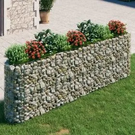 Arriate de gaviones de hierro galvanizado 330x50x100 cm de vidaXL, Maceteros y jardineras - Ref: Foro24-152035, Precio: 115,6...