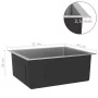 Fregadero de cocina hecho a mano acero inoxidable de vidaXL, Fregaderos - Ref: Foro24-51502, Precio: 89,12 €, Descuento: %