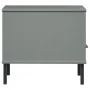 OSLO bedside table with metal legs solid gray pine wood by vidaXL, Side tables - Ref: Foro24-351031, Price: 46,62 €, Discount: %