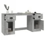 Escritorio con armario contrachapada gris hormigón de vidaXL, Escritorios - Ref: Foro24-3185331, Precio: 135,46 €, Descuento: %