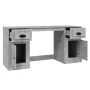 Escritorio con armario contrachapada gris hormigón de vidaXL, Escritorios - Ref: Foro24-3185331, Precio: 135,46 €, Descuento: %