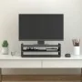 Soporte de monitor madera maciza de pino gris 50x27x15 cm de vidaXL, Bases y elevadores para ordenadores - Ref: Foro24-814021...