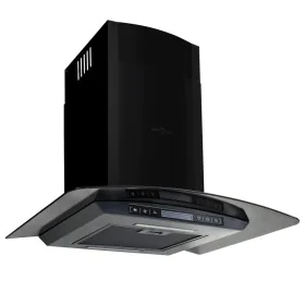 Campana extractora pared 60 cm acero inoxidable 756 m³/h negro de vidaXL, Extractores - Ref: Foro24-50709, Precio: 211,99 €, ...