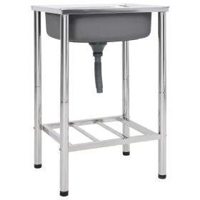 Fregadero de camping de un seno acero inoxidable de vidaXL, Fregaderos - Ref: Foro24-151210, Precio: 133,58 €, Descuento: %