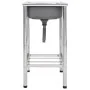 Fregadero de camping de un seno acero inoxidable de vidaXL, Fregaderos - Ref: Foro24-151210, Precio: 133,58 €, Descuento: %
