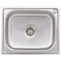 Fregadero de camping de un seno acero inoxidable de vidaXL, Fregaderos - Ref: Foro24-151210, Precio: 133,58 €, Descuento: %