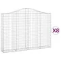Cestas gaviones 8 uds forma de arco hierro 200x30x140/160 cm de vidaXL, Maceteros y jardineras - Ref: Foro24-3145478, Precio:...