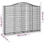 Cestas gaviones 8 uds forma de arco hierro 200x30x140/160 cm de vidaXL, Maceteros y jardineras - Ref: Foro24-3145478, Precio:...
