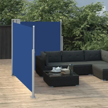 Toldo lateral retráctil azul 100x600 cm de vidaXL, Sombrillas - Ref: Foro24-48446, Precio: 89,39 €, Descuento: %