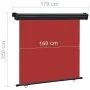 Toldo lateral de balcón rojo 170x250 cm de vidaXL, Sombrillas - Ref: Foro24-48439, Precio: 73,22 €, Descuento: %