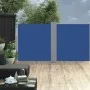 Toldo lateral retráctil azul 100x600 cm de vidaXL, Sombrillas - Ref: Foro24-48446, Precio: 89,39 €, Descuento: %