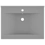 Lavabo de lujo con grifo cerámica 60x46 cm gris claro de vidaXL, Lavabos - Ref: Foro24-147026, Precio: 106,79 €, Descuento: %