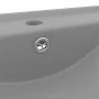Luxury sink with ceramic faucet 60x46 cm light gray by vidaXL, Sinks - Ref: Foro24-147026, Price: 106,79 €, Discount: %