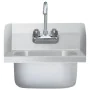 Fregadero lavamanos comercial con grifo de acero inoxidable de vidaXL, Fregaderos - Ref: Foro24-51115, Precio: 203,70 €, Desc...