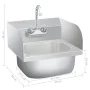 Fregadero lavamanos comercial con grifo de acero inoxidable de vidaXL, Fregaderos - Ref: Foro24-51115, Precio: 203,70 €, Desc...