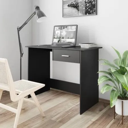 Black particleboard desk 100x50x76 cm by vidaXL, Desks - Ref: Foro24-800550, Price: 67,01 €, Discount: %