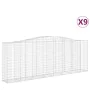 Cestas gaviones 9 uds forma de arco hierro 400x50x140/160 cm de vidaXL, Maceteros y jardineras - Ref: Foro24-3145989, Precio:...