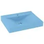 Lavabo de lujo con grifo cerámica 60x46 cm azul claro de vidaXL, Lavabos - Ref: Foro24-147022, Precio: 102,22 €, Descuento: %