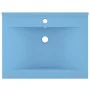 Lavabo de lujo con grifo cerámica 60x46 cm azul claro de vidaXL, Lavabos - Ref: Foro24-147022, Precio: 102,22 €, Descuento: %