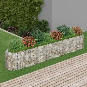 Gabion flowerbed made of galvanized iron, 330x50x50 cm by vidaXL, Pots and planters - Ref: Foro24-152027, Price: 92,66 €, Dis...
