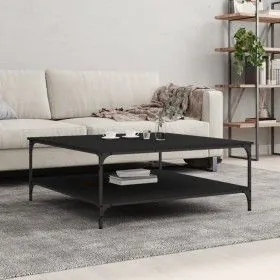 Mesa de centro madera de ingeniería negro 100x100x40 cm de vidaXL, Mesas de centro - Ref: Foro24-832843, Precio: 82,17 €, Des...