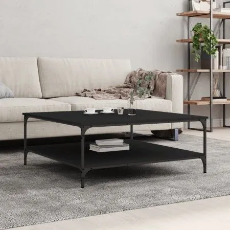 Mesa de centro madera de ingeniería negro 100x100x40 cm de vidaXL, Mesas de centro - Ref: Foro24-832843, Precio: 82,17 €, Des...