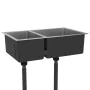 Fregadero de cocina de acero inoxidable de vidaXL, Fregaderos - Ref: Foro24-51561, Precio: 128,39 €, Descuento: %