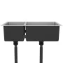 Fregadero de cocina de acero inoxidable de vidaXL, Fregaderos - Ref: Foro24-51561, Precio: 128,39 €, Descuento: %