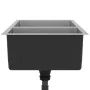 Fregadero de cocina de acero inoxidable de vidaXL, Fregaderos - Ref: Foro24-51561, Precio: 128,39 €, Descuento: %