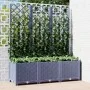 Jardinera con enrejado PP gris oscuro 120x40x136 cm de vidaXL, Maceteros y jardineras - Ref: Foro24-318253, Precio: 97,31 €, ...