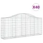 Cestas de gaviones 40 uds forma de arco hierro 200x30x80/100 cm de vidaXL, Maceteros y jardineras - Ref: Foro24-3145427, Prec...