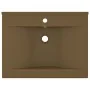 Lavabo de lujo con grifo cerámica 60x46 cm crema mate de vidaXL, Lavabos - Ref: Foro24-147029, Precio: 74,86 €, Descuento: %