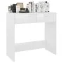 Escritorio de madera contrachapada blanco brillo 80x40x75 cm de vidaXL, Escritorios - Ref: Foro24-801361, Precio: 76,94 €, De...
