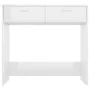 Escritorio de madera contrachapada blanco brillo 80x40x75 cm de vidaXL, Escritorios - Ref: Foro24-801361, Precio: 76,94 €, De...