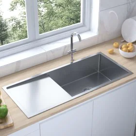 Handmade Stainless Steel Kitchen Sink by vidaXL, Sinks - Ref: Foro24-51526, Price: 275,32 €, Discount: %