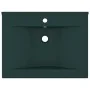 Lavabo de lujo con grifo cerámica verde oscuro 60x46 cm de vidaXL, Lavabos - Ref: Foro24-147025, Precio: 95,51 €, Descuento: %