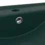 Lavabo de lujo con grifo cerámica verde oscuro 60x46 cm de vidaXL, Lavabos - Ref: Foro24-147025, Precio: 95,51 €, Descuento: %