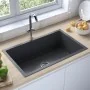 Fregadero hecho a mano de acero inoxidable negro de vidaXL, Fregaderos - Ref: Foro24-51517, Precio: 155,85 €, Descuento: %