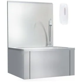 Edelstahlspüle mit Wasserhahn und Seifenspender von vidaXL, Sinkt - Ref: Foro24-51114, Preis: 222,31 €, Rabatt: %
