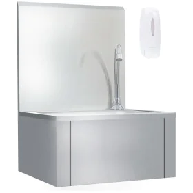 Stainless steel sink with faucet and soap dispenser by vidaXL, Sinks - Ref: Foro24-51114, Price: 222,31 €, Discount: %