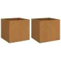 Jardineras 2 unidades acero corten 32x30x29 cm de vidaXL, Maceteros y jardineras - Ref: Foro24-821548, Precio: 53,62 €, Descu...
