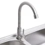 Doppelbecken-Campingspüle und Wasserhahn aus Edelstahl von vidaXL, Sinkt - Ref: Foro24-151211, Preis: 177,98 €, Rabatt: %