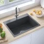 Handgefertigtes Waschbecken aus schwarzem Edelstahl von vidaXL, Sinkt - Ref: Foro24-51511, Preis: 105,90 €, Rabatt: %