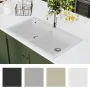 Fregadero encastrable de granito blanco crema de dos cubetas de vidaXL, Fregaderos - Ref: Foro24-141677, Precio: 339,68 €, De...
