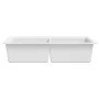 Built-in two-bowl cream white granite sink by vidaXL, Sinks - Ref: Foro24-141677, Price: 339,68 €, Discount: %