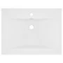 Lavabo de lujo con grifo cerámica 60x46 cm blanco mate de vidaXL, Lavabos - Ref: Foro24-147020, Precio: 92,55 €, Descuento: %