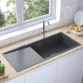 Fregadero hecho a mano acero inoxidable negro de vidaXL, Fregaderos - Ref: Foro24-51527, Precio: 218,51 €, Descuento: %